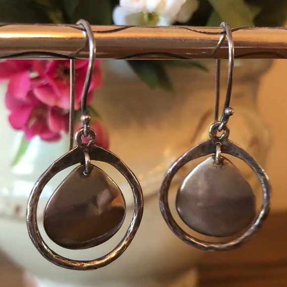 Silpada .925 Sterling Silver Disc Earrings - Picture 3 of 4
